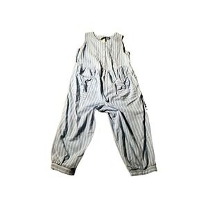Vintage California Conceptions Maternity Jumpsuit Womens Small Blue Striped